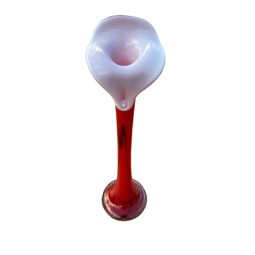 193 - A TALL  37cm GLASS JACK IN THE PULPIT VASE