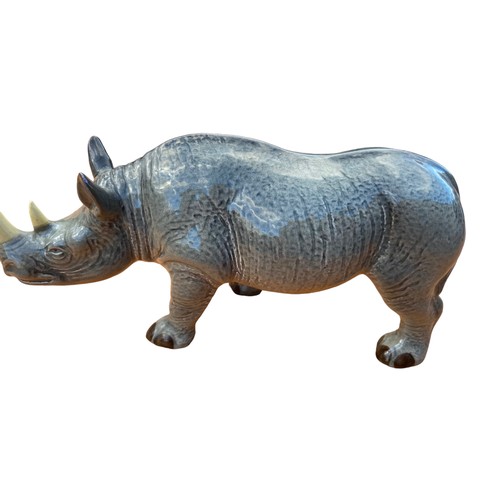 205 - A LARGE CERAMIC MELBA WARE MODEL OF A RHINO 10 x 5