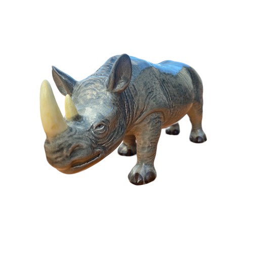 205 - A LARGE CERAMIC MELBA WARE MODEL OF A RHINO 10 x 5