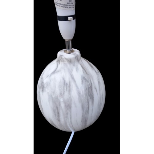 148 - A PAIR OF MARBLE EFFECT TABLE LAMPS