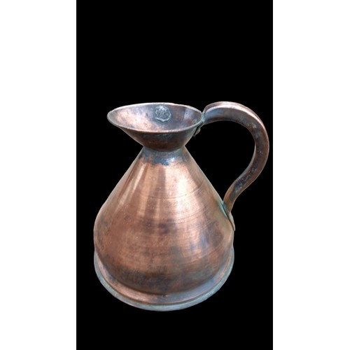 332 - A HALF QAURT COPPER JUG 9