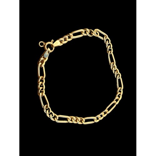 568 - A DESIGNER 9CT GOLD FANCY LINK BRACELET FULLY HALLMARKED