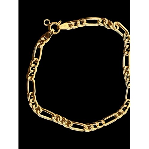 568 - A DESIGNER 9CT GOLD FANCY LINK BRACELET FULLY HALLMARKED