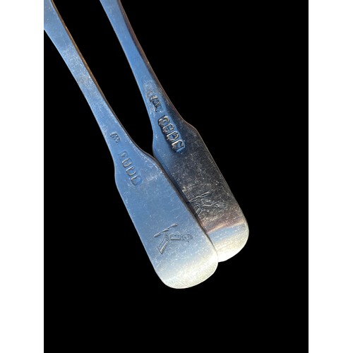 571 - A PAIR OF DUBLIN SILVER FORKS 81.5grm