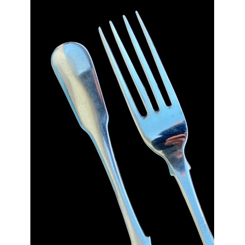 571 - A PAIR OF DUBLIN SILVER FORKS 81.5grm