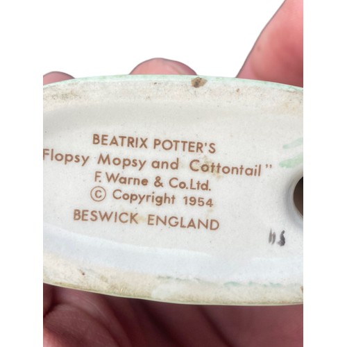 478 - BESWICK BEATRIX POTTER FLOPSY, MOPSY & COTTONTAIL FIGURINE