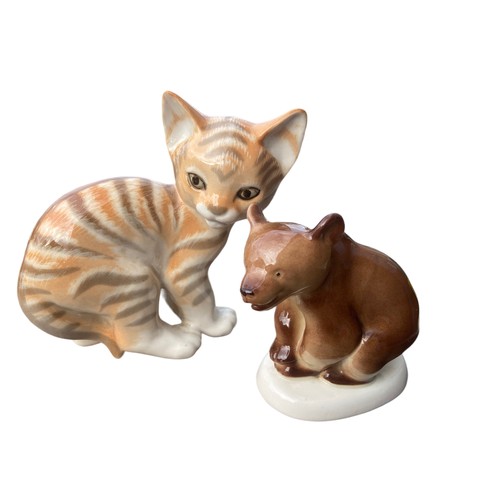 486 - USSR MADE CAT & A POTTERY BEAR