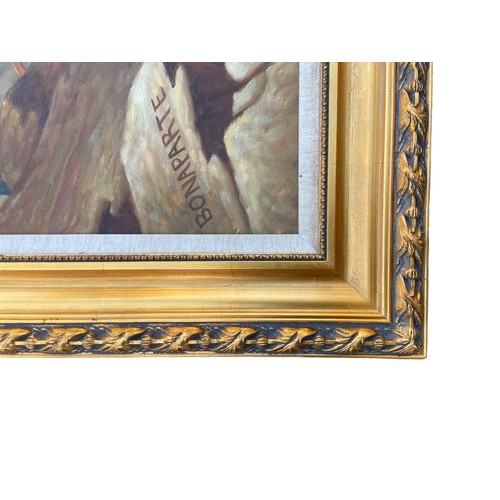 518 - A LARGE GILT FRAMED PORTRAIT OF NAPOLEON 48.5X36.5