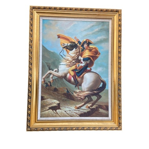 518 - A LARGE GILT FRAMED PORTRAIT OF NAPOLEON 48.5X36.5