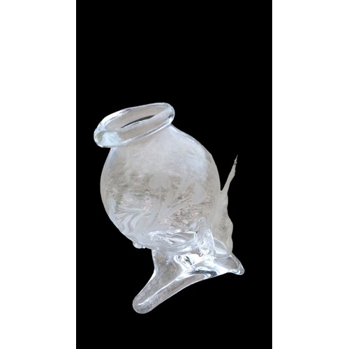 525 - AN USUAL ETCHED GLASS PIPE