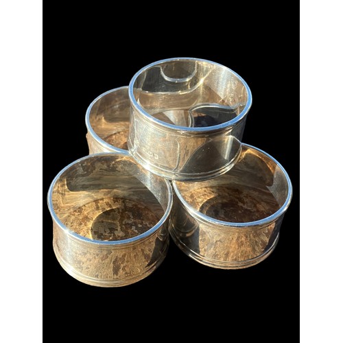 590 - 4 SHEFFIELD 1933 NAPKIN RINGS 140g