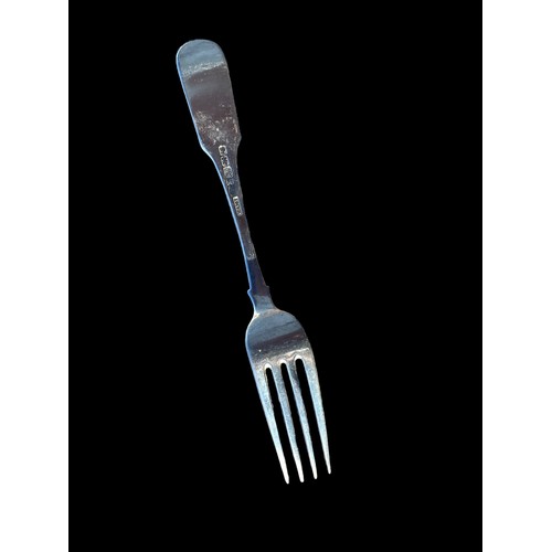 601 - A DUBLIN SILVER FORK 37.7grm