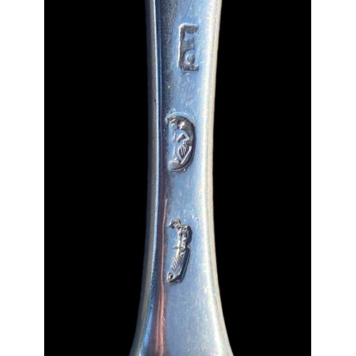 622 - DUBLIN CIRCA 1770 SILVER MELON SCOOP BY JOHN CRAIG 50.3g