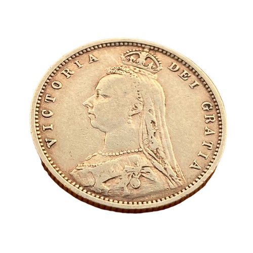 654 - AN 1892 OLD SHIELD BACK VICTORIAN HALF SOVEREIGN