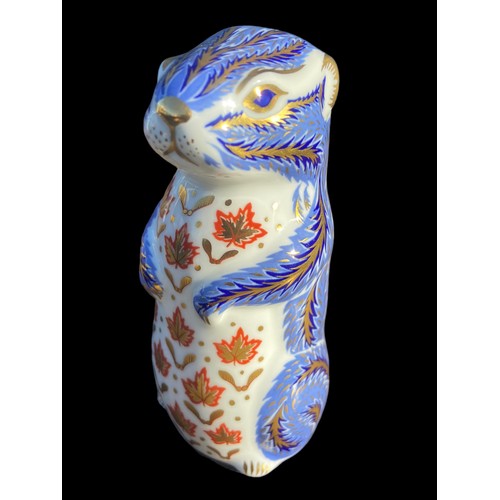 707 - A CROWN DERBY SQUIRREL PAPER WEIGHT 4