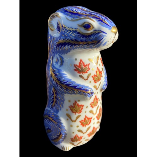 707 - A CROWN DERBY SQUIRREL PAPER WEIGHT 4