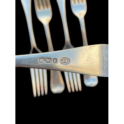 732 - SET OF 5 SHEFFIELD SILVER FORKS 284g