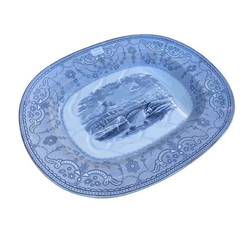 827 - A LARGE VICTORIAN PLATTER WITH KITE MARK ON BACK