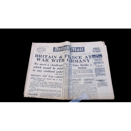 828 - A COLLECTION OF NEWSPAPERS FROM THE OUTBREAK OF THE SCOND WORLD WAR