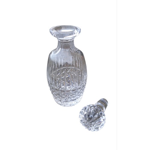 831 - A LOVELY SHAPED WATERFORD DECANTER WITH STOPPER