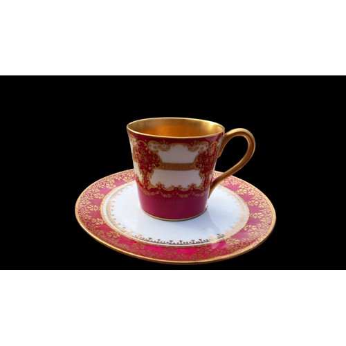 838 - 2 ANTIQUE CUP & SAUCERS ROYAL DOULTON & COALPORT