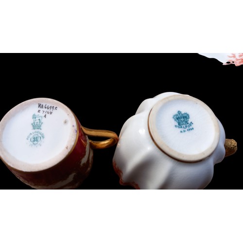 838 - 2 ANTIQUE CUP & SAUCERS ROYAL DOULTON & COALPORT