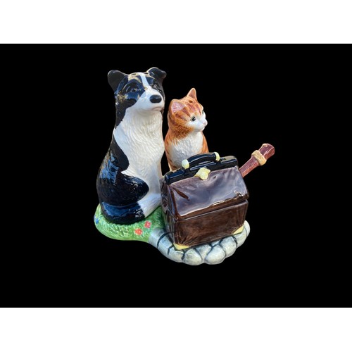 854 - JAMES HERRIOT'S COUNTRY CRUET SET BY BORDER FINE ARTS STUDIOS BOXED