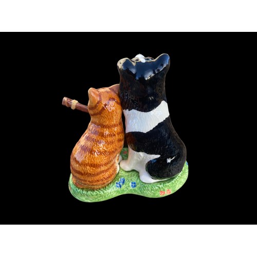 854 - JAMES HERRIOT'S COUNTRY CRUET SET BY BORDER FINE ARTS STUDIOS BOXED