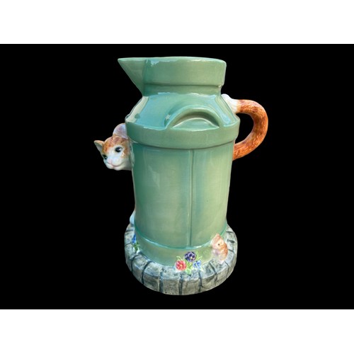 860 - JAMES HERRIOT'S COUNTRY KITCHEN CAT & MILK CHURN JUG 1 LITRE  BY BORDER FINE ARTS STUDIO BOXED