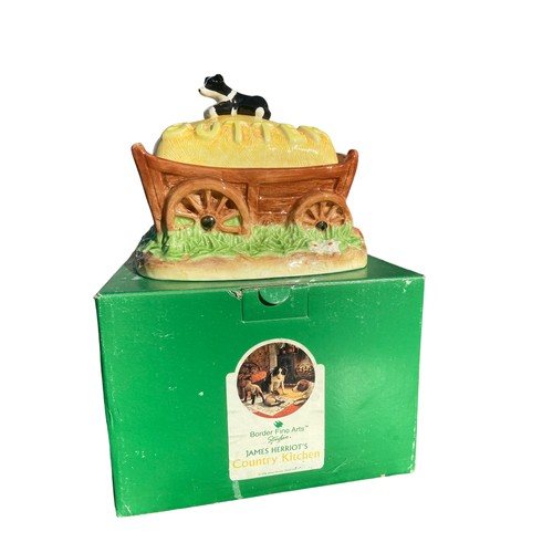 788 - A JAMES HERRIOTS COUNTRY KITCHEN HAY WAGON BUTTER DISH BY BORDER FINE ARTS BOXED