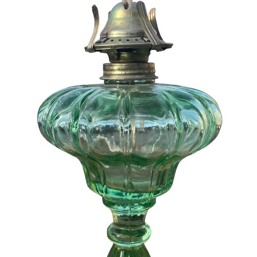 101A - A VASELINE GLASS OIL LAMP