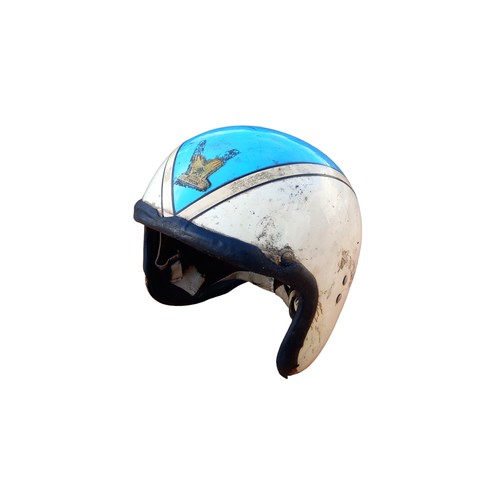 705A - A VINTAGE EVERDAY OPEN FACE HELMET WITH GLOVES AND GOGGLES