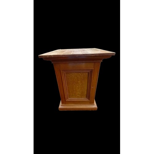 165A - A LARGE 19CT SCUMBLED PINE STAND MEASURING 89CM HEIGHT x 70 CM x 70 CM 

ORIGINALLY FROM A MONASTRY ... 