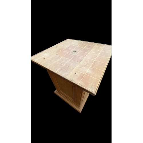 165A - A LARGE 19CT SCUMBLED PINE STAND MEASURING 89CM HEIGHT x 70 CM x 70 CM 

ORIGINALLY FROM A MONASTRY ... 