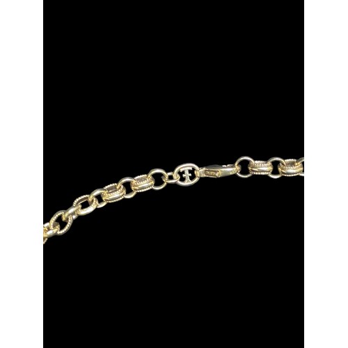 679 - A STUNNING THEO FENNEL HANDMADE CHAIN IN 18ct GOLD D2 LILY LINK A VERY HEAVY 83grms