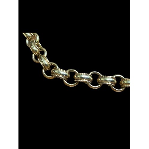 679 - A STUNNING THEO FENNEL HANDMADE CHAIN IN 18ct GOLD D2 LILY LINK A VERY HEAVY 83grms