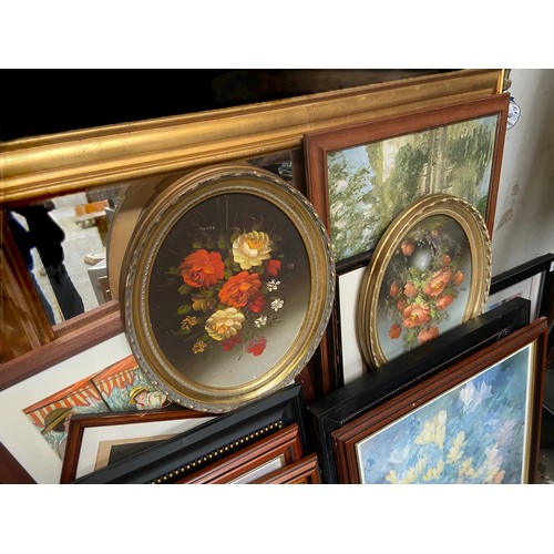 1 - MIXED LOT OF GOOD QUALITY PRINTS PAINTINGS AND MIRRORS