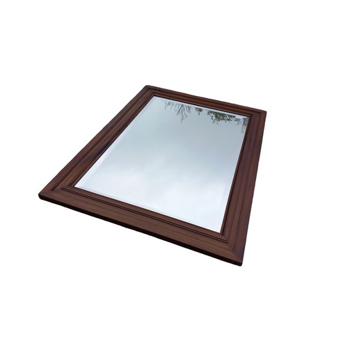 41 - A BEVELL EDGE MAHOGANY FRAMED MIRROR 29x40