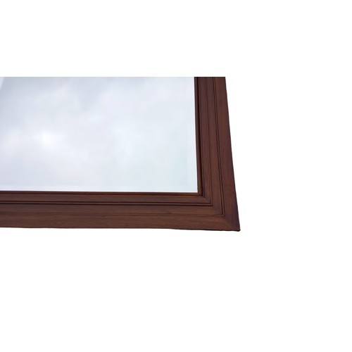 41 - A BEVELL EDGE MAHOGANY FRAMED MIRROR 29x40