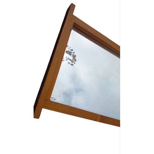 50 - A PINE PIER MIRROR WITH DISTRESSED PLATE 23x40