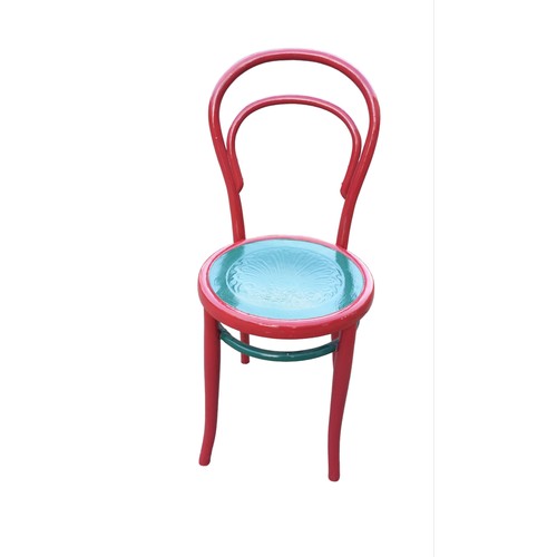 12 - A HAND PAINTED BENTWOOD CHAIR