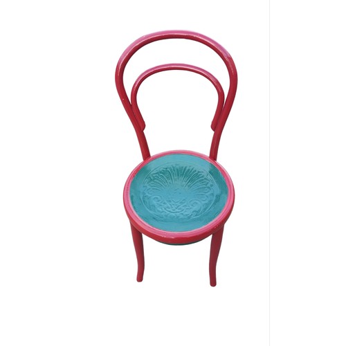 12 - A HAND PAINTED BENTWOOD CHAIR