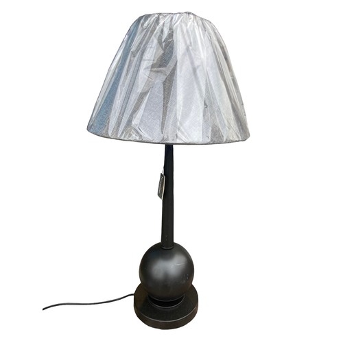 81 - A NEW LARGE BALL BLACK TABLE LAMP