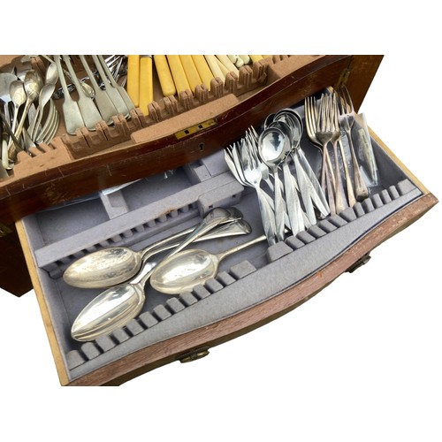 119 - CUTLERY BOX AND CONTENTS