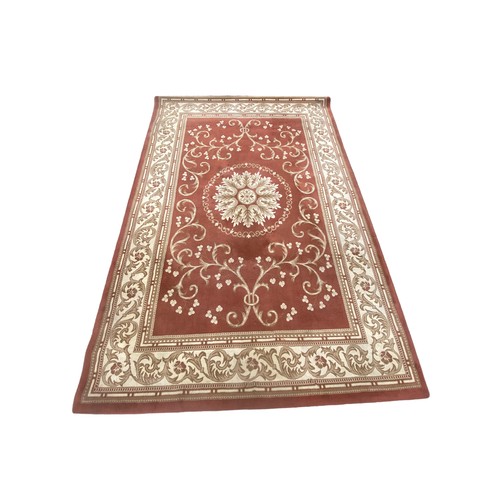 19 - TERRACOTA AND CREAM RUG 200x290cm