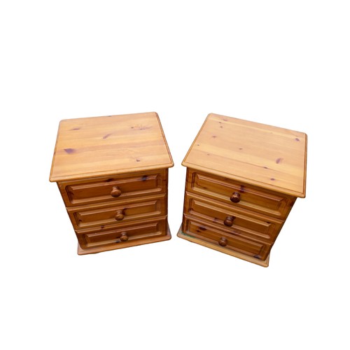 21 - PAIR OF PINE BEDSIDES