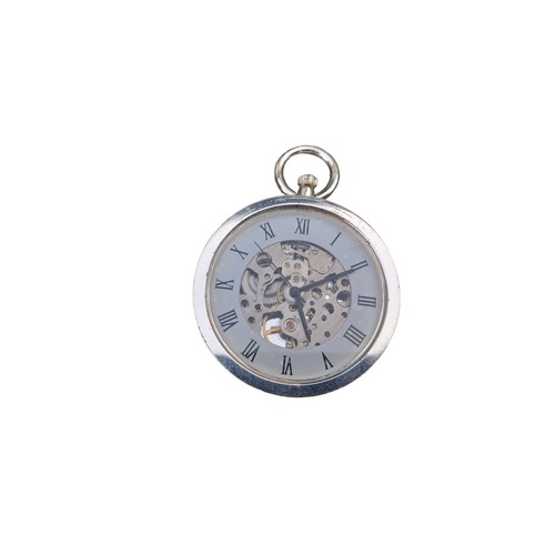 164 - A WIND UP SKELETON POCKET WATCH