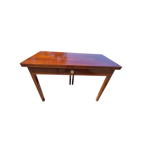 42 - MAHOGANY REGENCY STYLE TURN OVER LEAF TABLE