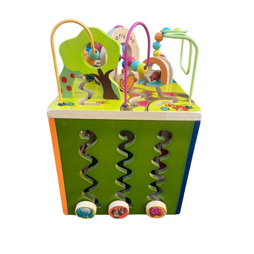 66 - A ZANY ZOO WOODEN CHILDS ACTIVITY BLOCK