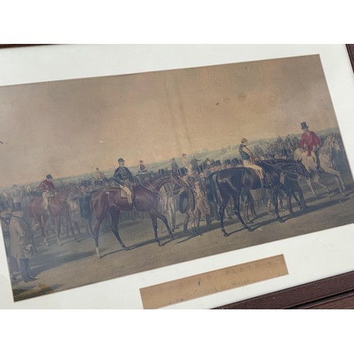 126 - 4 ANTIQUE COLOURED OILGRAPHS OF HORSE RACING BY JOHN FREDERICK HERRING 32x20